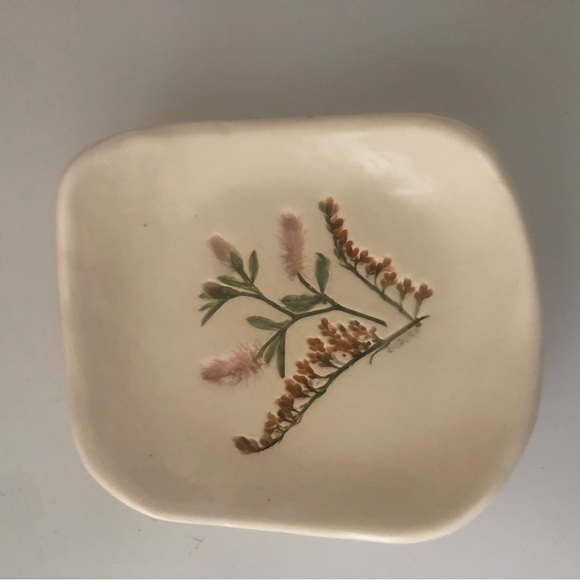 Hand painted clay trinket dish - Picture 1 of 2